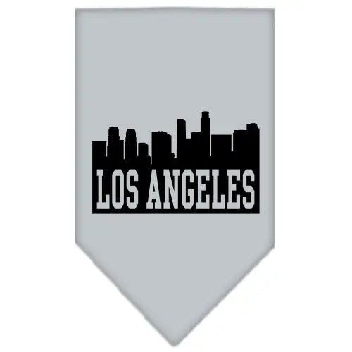 Los Angeles Skyline Screen Print Bandana Grey Small Default Title