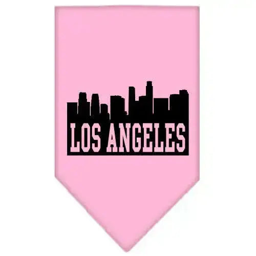 Los-Angeles-Skyline-Screen-Print-Bandana-Light-Pink-Small-GreatEagleInc-319142510