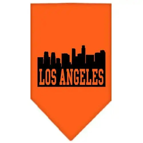 Los-Angeles-Skyline-Screen-Print-Bandana-Orange-Small-GreatEagleInc-319142337