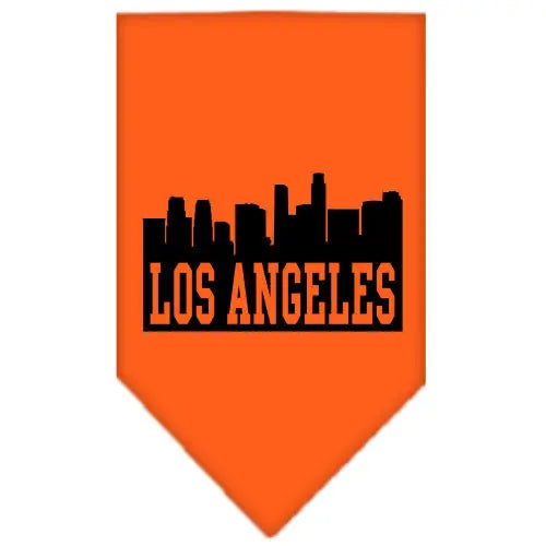 Los Angeles Skyline Screen Print Bandana Orange Small Default Title