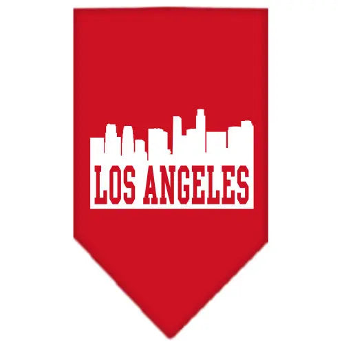 Los Angeles Skyline Screen Print Bandana Red Large Default Title