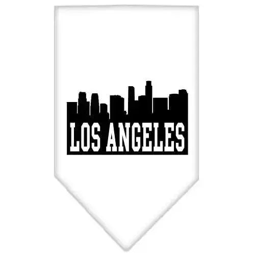 Los-Angeles-Skyline-Screen-Print-Bandana-White-Small-GreatEagleInc-319141981
