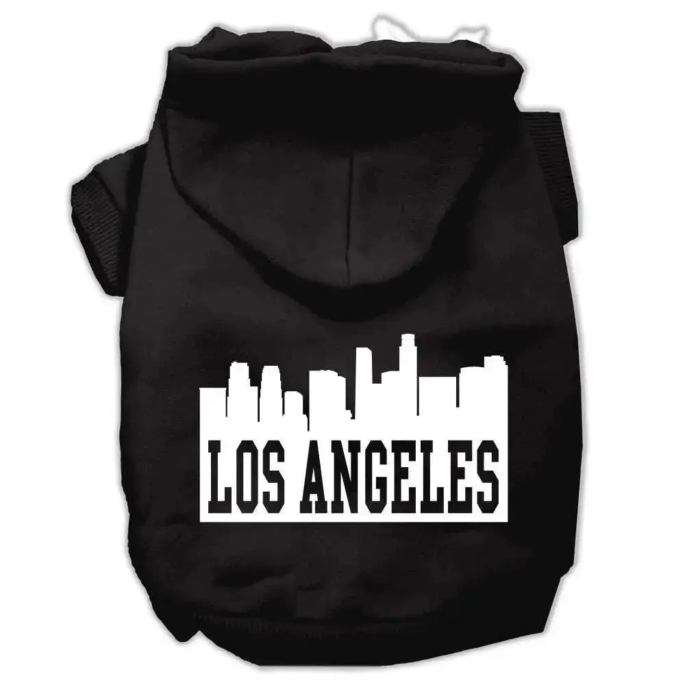 Los-Angeles-Skyline-Screen-Print-Pet-Hoodies-Black-Size-Xxl-GreatEagleInc-319661241