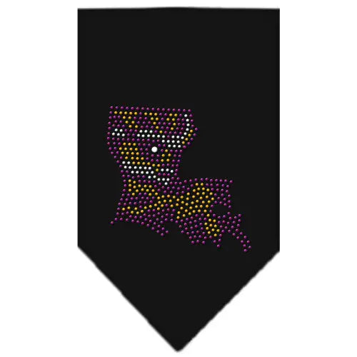 Louisiana Rhinestone Bandana Black Small Default Title