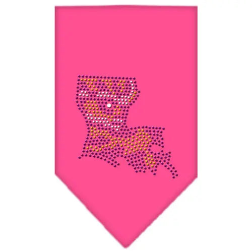 Louisiana Rhinestone Bandana Bright Pink Large Default Title