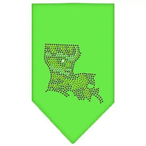 Louisiana-Rhinestone-Bandana-Lime-Green-Small-GreatEagleInc-319023048