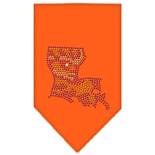 Louisiana Rhinestone Bandana Orange Large Default Title