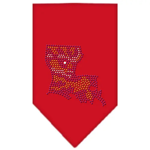 Louisiana Rhinestone Bandana Red Small Default Title