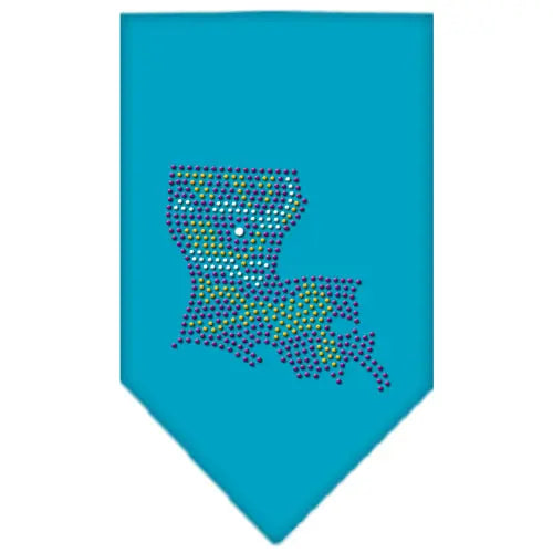 Louisiana Rhinestone Bandana Turquoise Large Default Title