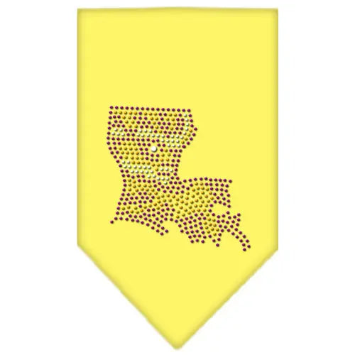 Louisiana Rhinestone Bandana Yellow Small Default Title