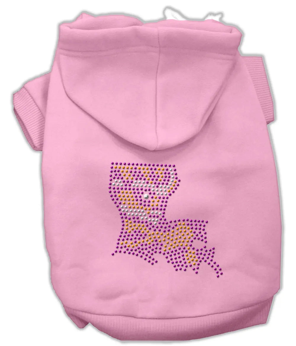 Louisiana Rhinestone Hoodie Pink Xxxl Default Title