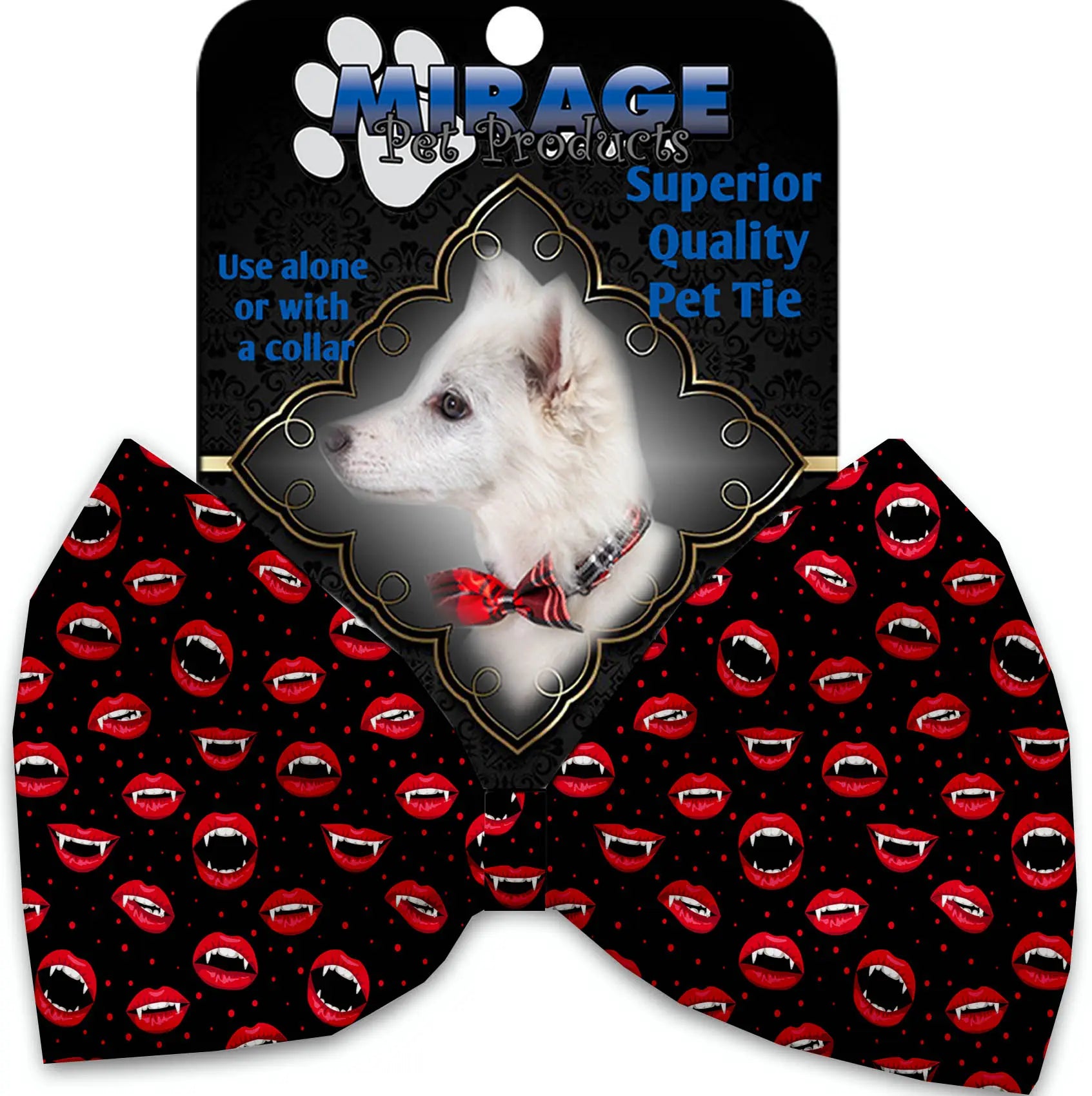 Love Bites Pet Bow Tie Collar Accessory With Velcro Default Title