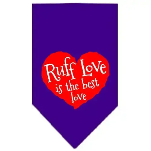 Love-Is-A-Four-Leg-Word-Screen-Print-Bandana-Purple-Large-GreatEagleInc-319358582