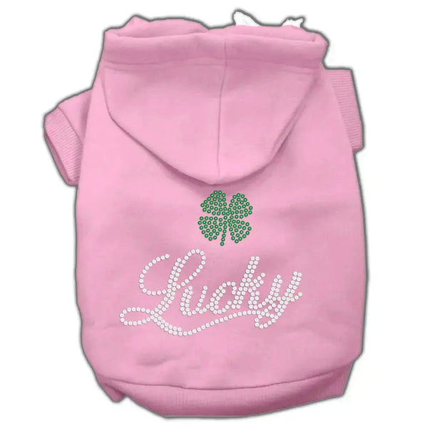 Lucky-Rhinestone-Hoodies-Pink-Xs-GreatEagleInc-319595245