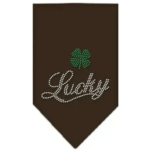 Lucky-Script-Rhinestone-Bandana-Cocoa-Small-GreatEagleInc-319133068