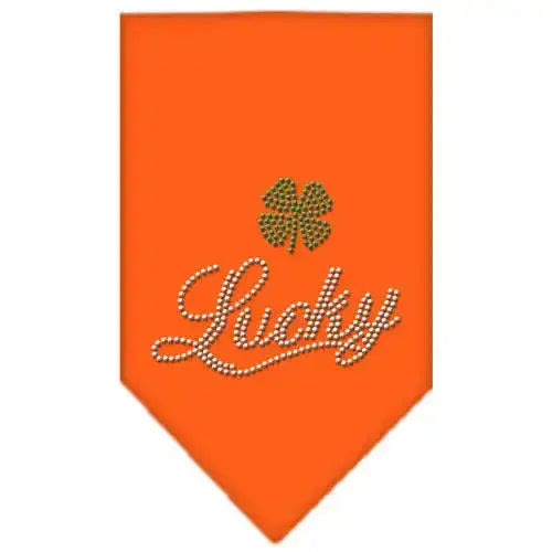 Lucky-Script-Rhinestone-Bandana-Orange-Large-GreatEagleInc-319133667