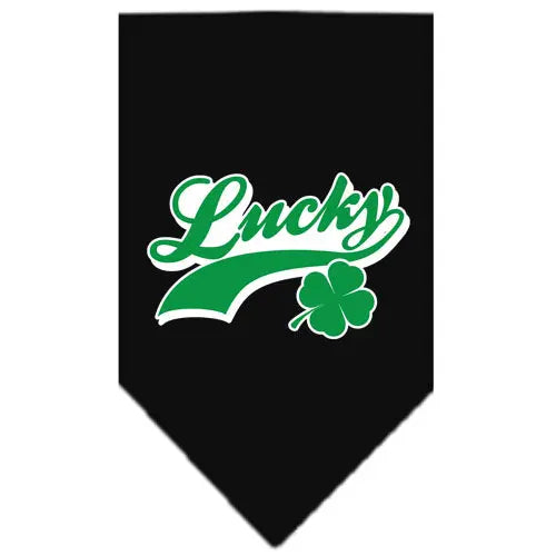 Lucky Swoosh Screen Print Bandana Black Small Default Title