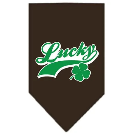 Lucky Swoosh Screen Print Bandana Cocoa Small Default Title