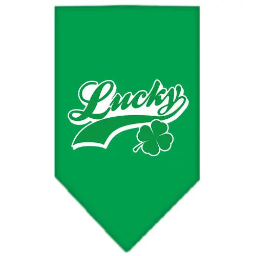 Lucky Swoosh Screen Print Bandana Emerald Green Small Default Title