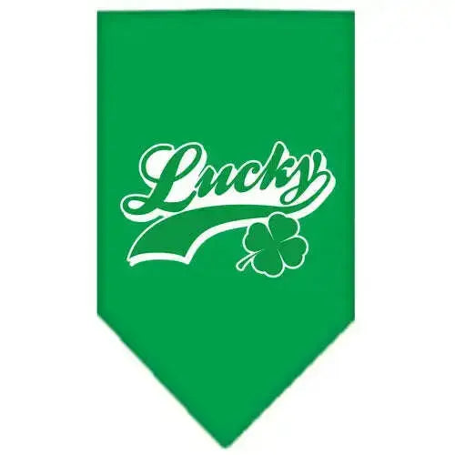 Lucky-Swoosh-Screen-Print-Bandana-Emerald-Green-Small-GreatEagleInc-318945340