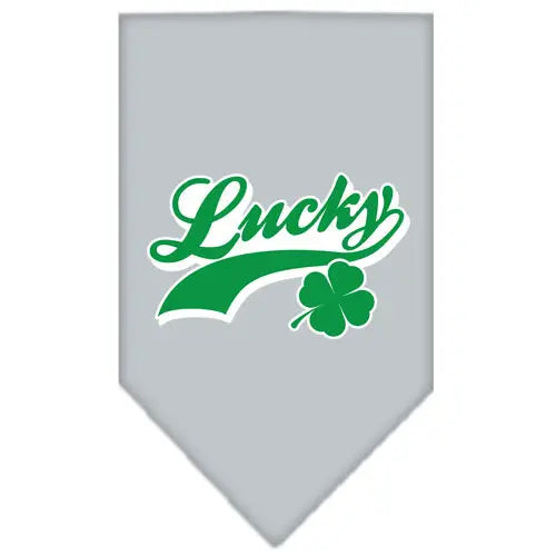 Lucky Swoosh Screen Print Bandana Grey Small Default Title