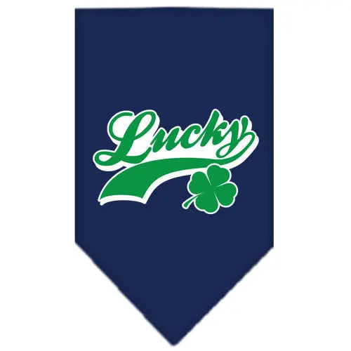 Lucky Swoosh Screen Print Bandana Navy Blue Small Default Title