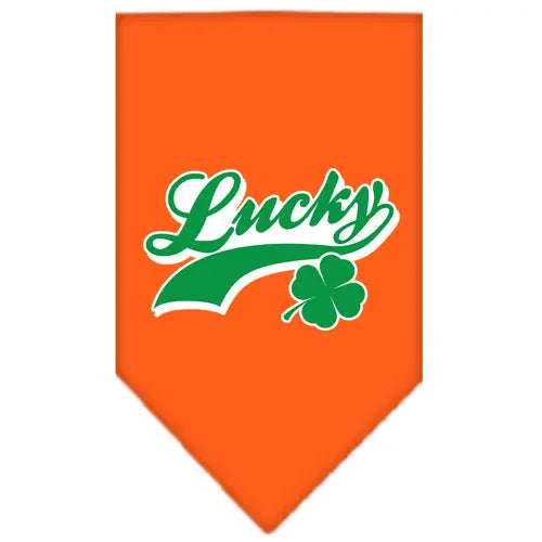 Lucky Swoosh Screen Print Bandana Orange Small Default Title