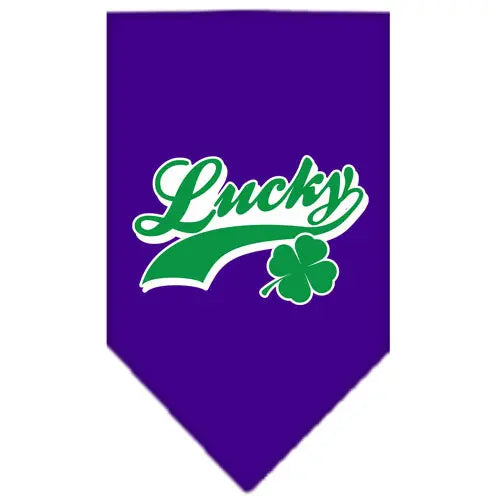 Lucky Swoosh Screen Print Bandana Purple Small Default Title