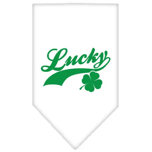 Lucky Swoosh Screen Print Bandana White Large Default Title