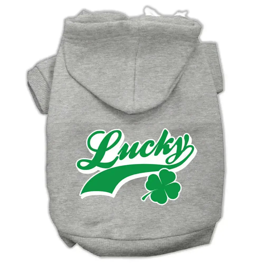 Lucky-Swoosh-Screen-Print-Pet-Hoodies-Grey-Size-Sm-GreatEagleInc-319684613