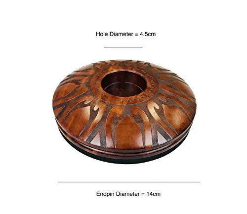 MI&VI Cello and Double Bass Round Endpin Stop - Perfect Anti-Slip Rest, Sound Stopper, Holder Pin, Real Wood