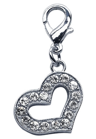 Lobster Claw Heart Charm Clear GreatEagleInc