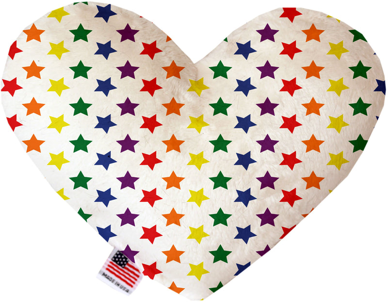 Rainbow Stars 6 Inch Heart Dog Toy GreatEagleInc
