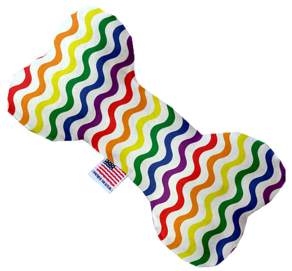 Rainbow Fun Stripes 8 Inch Bone Dog Toy Default Title