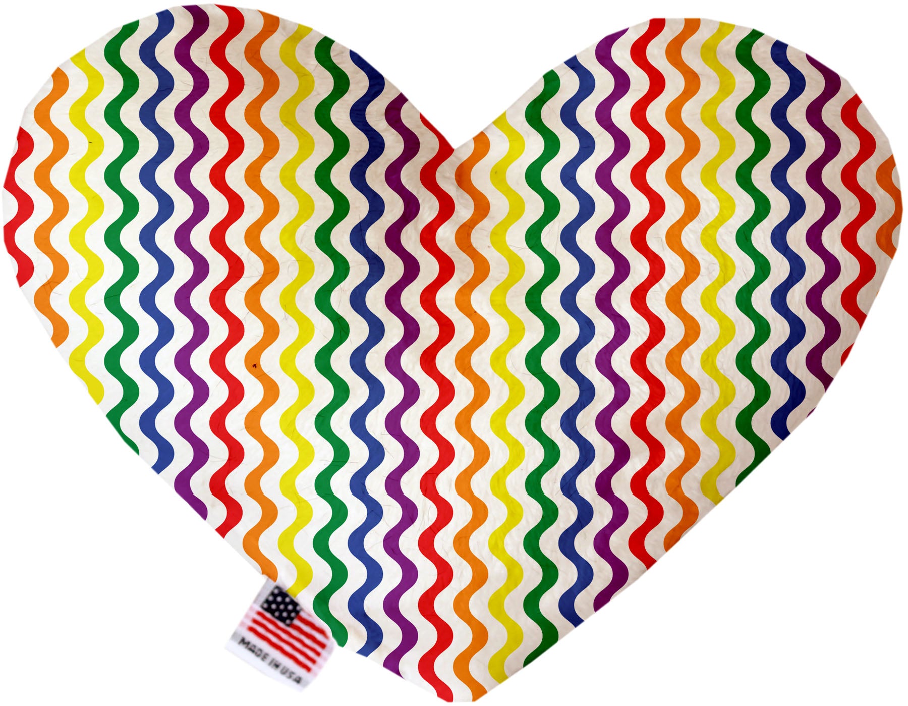 Rainbow Fun Stripes 6 Inch Heart Dog Toy Default Title