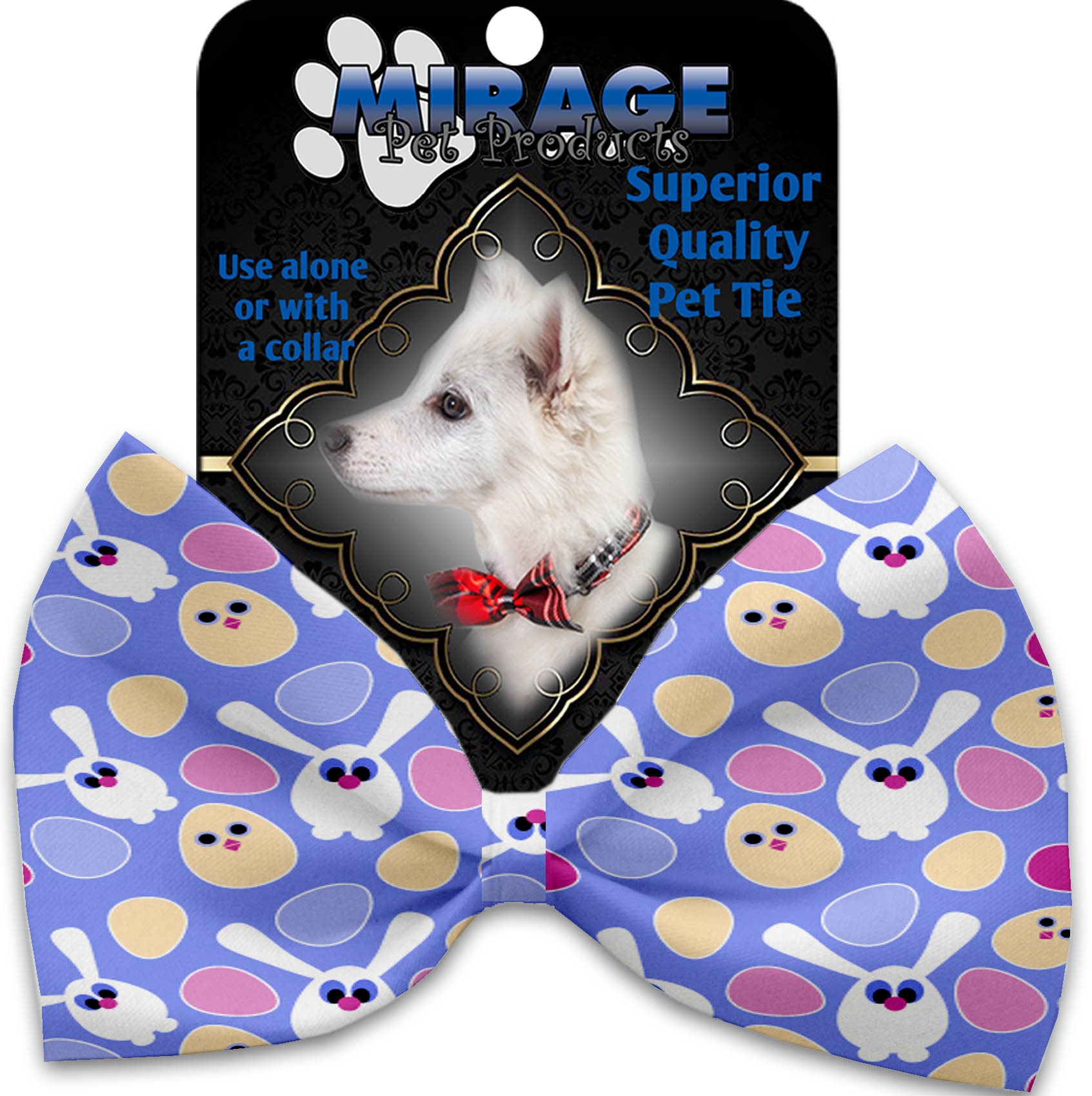 Chicks And Bunnies Pet Bow Tie Collar Accessory With Velcro GreatEagleInc
