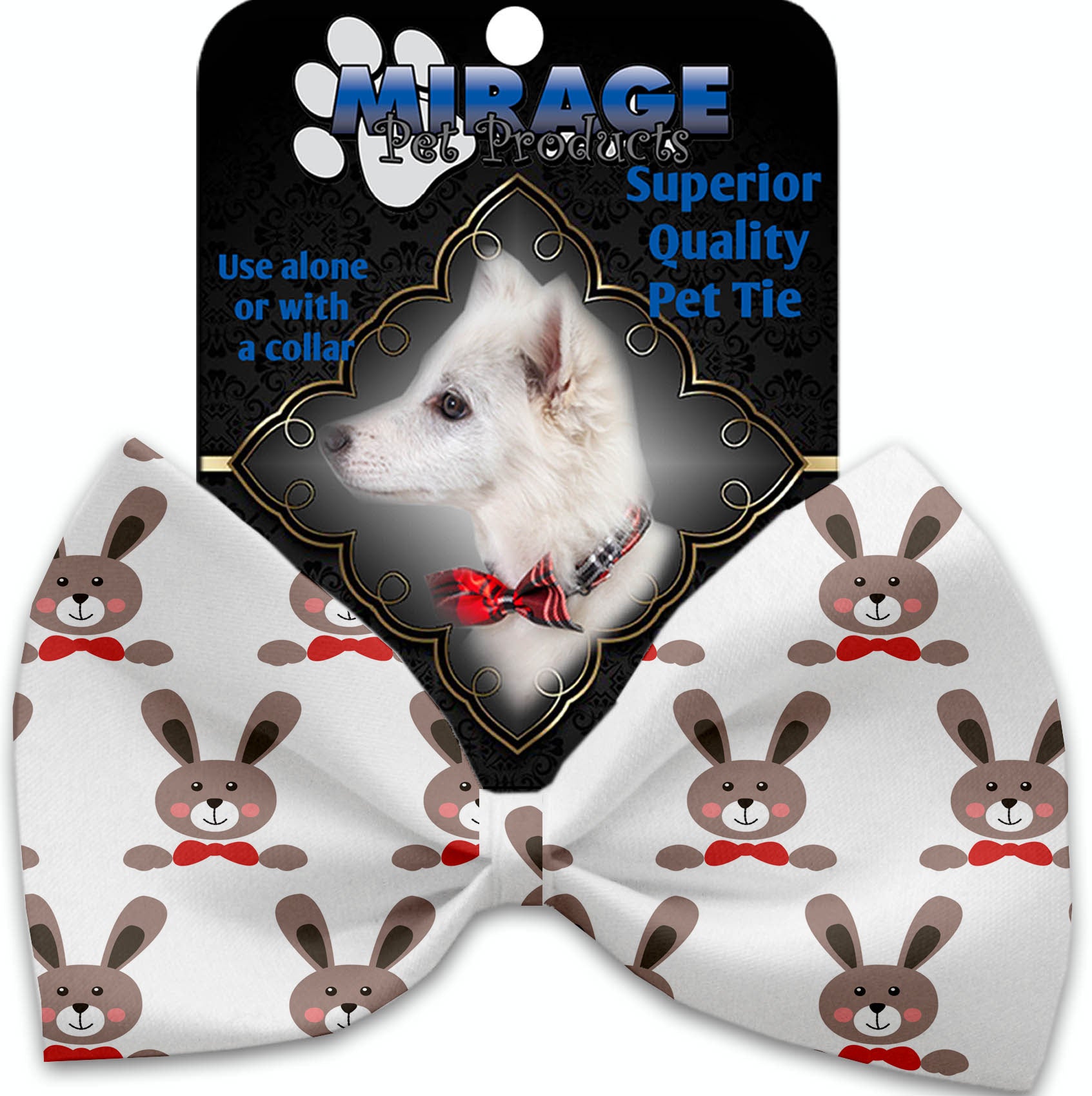 Dapper Rabbits Pet Bow Tie Collar Accessory With Velcro GreatEagleInc