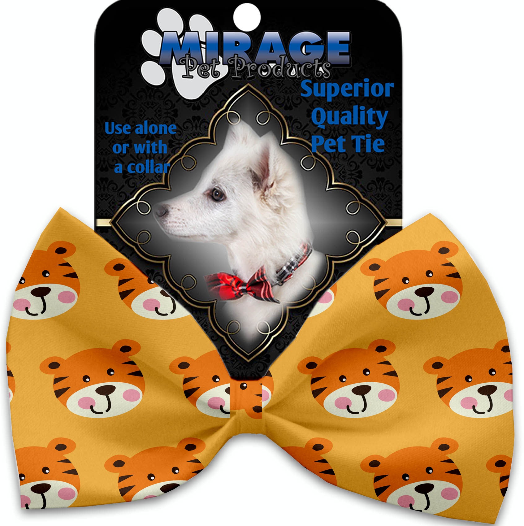 Tally The Tiger Pet Bow Tie Collar Accessory With Velcro GreatEagleInc
