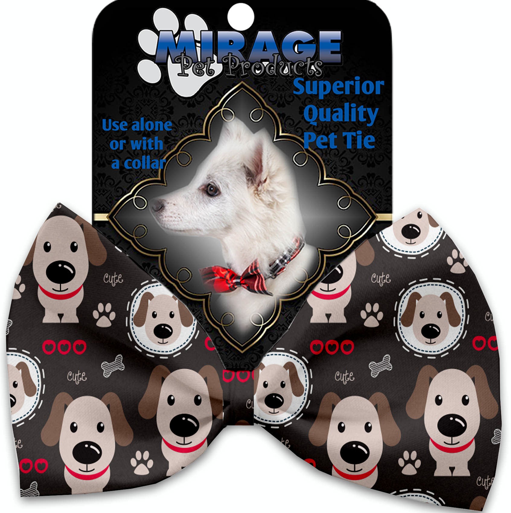 Dapper Dogs Pet Bow Tie Collar Accessory With Velcro GreatEagleInc