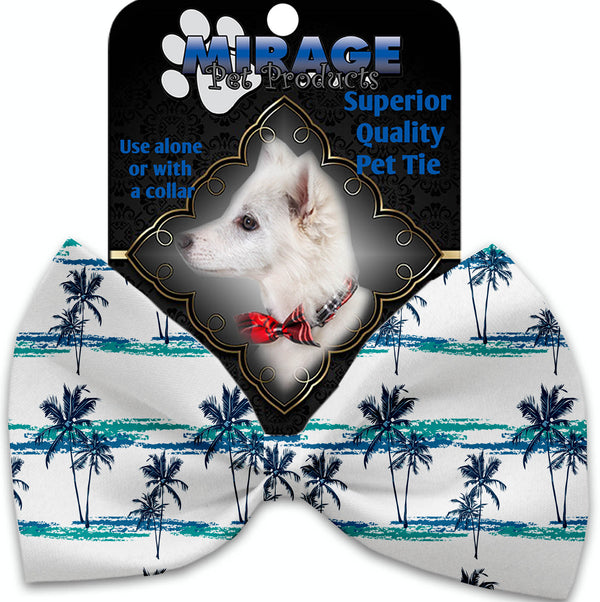 Palm Tree Paradise Pet Bow Tie Collar Accessory With Velcro Default Title