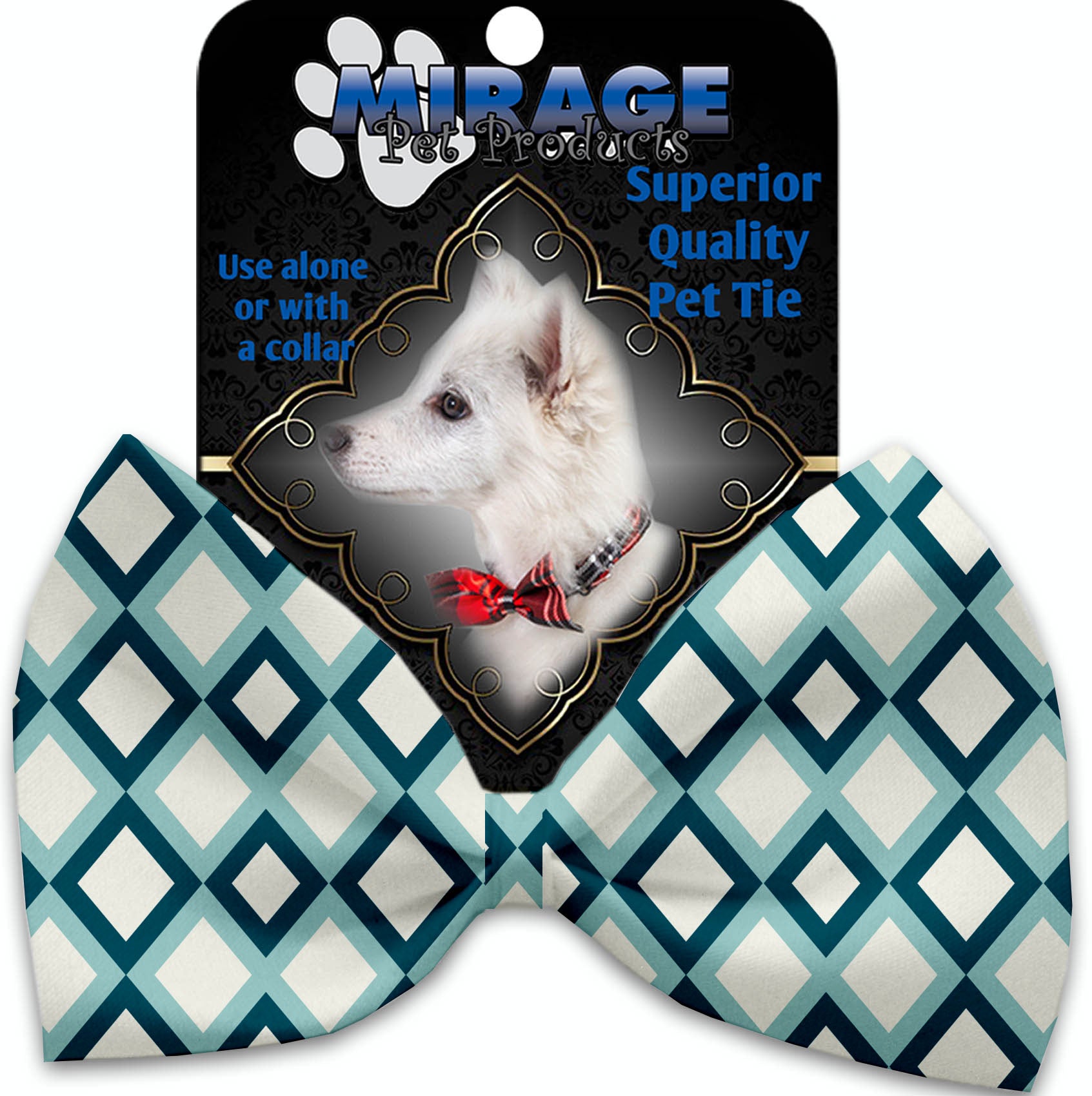 Blue Diamonds Pet Bow Tie Default Title