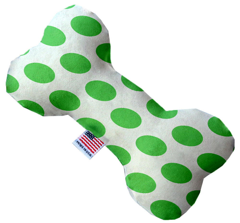 White And Green Dotted 10 Inch Bone Dog Toy GreatEagleInc