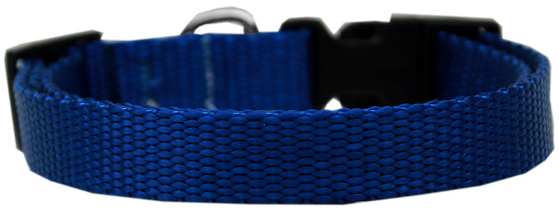 Schlichtes Nylon-Hundehalsband Sm Blau
