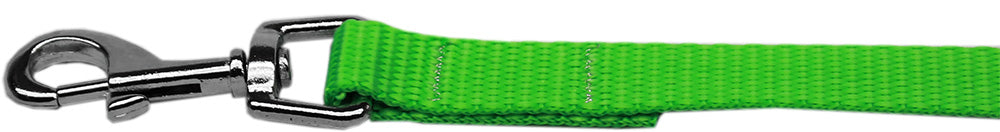 Plain Nylon Pet Leash 5/8in By 4ft Hot Lime Green Default Title