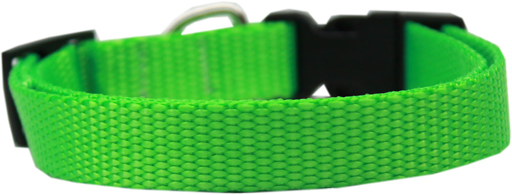 Plain Nylon Dog Collar Md Hot Lime Green Default Title