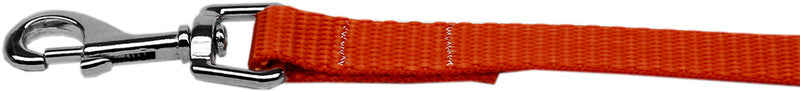 Schlichte Haustierleine aus Nylon, 5/8 Zoll x 4 Fuß, Orange