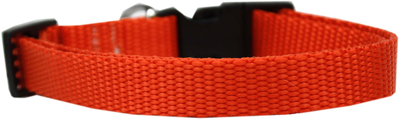 Schlichtes Nylon-Hundehalsband Sm Orange