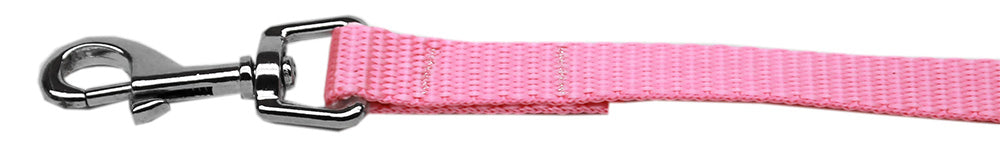 Plain Nylon Pet Leash 1in By 4ft Pink Default Title