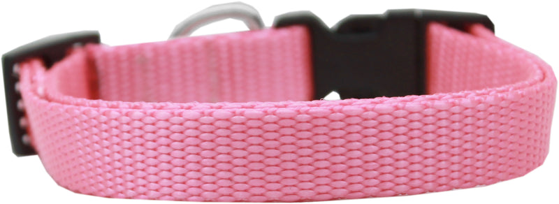 Schlichtes Hundehalsband aus Nylon Lg Pink