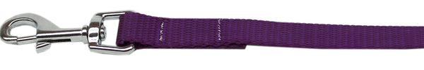 Plain Nylon Pet Leash 1in By 4ft Purple Default Title